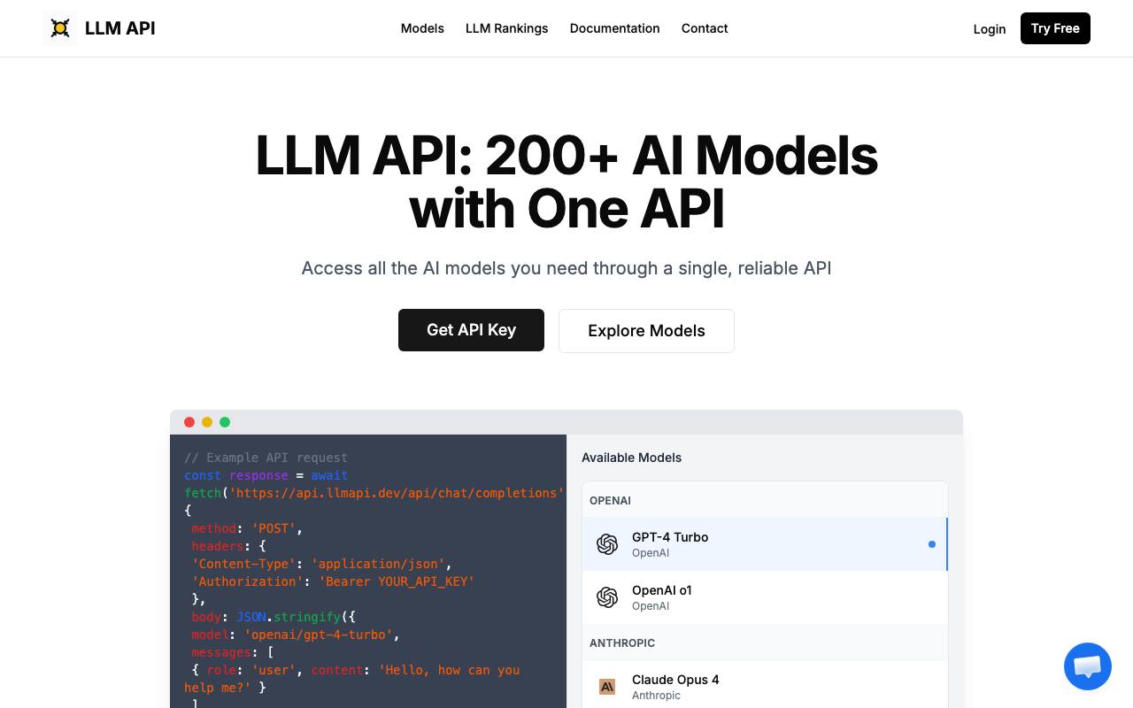 LLM API screenshot