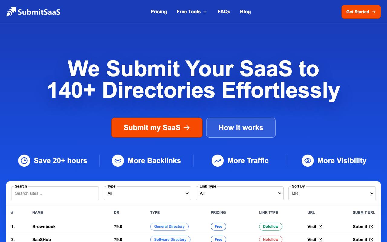 SubmitSaaS screenshot