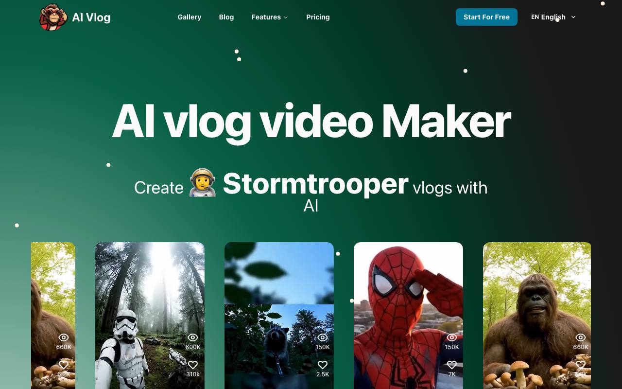 AI vlog video Maker screenshot