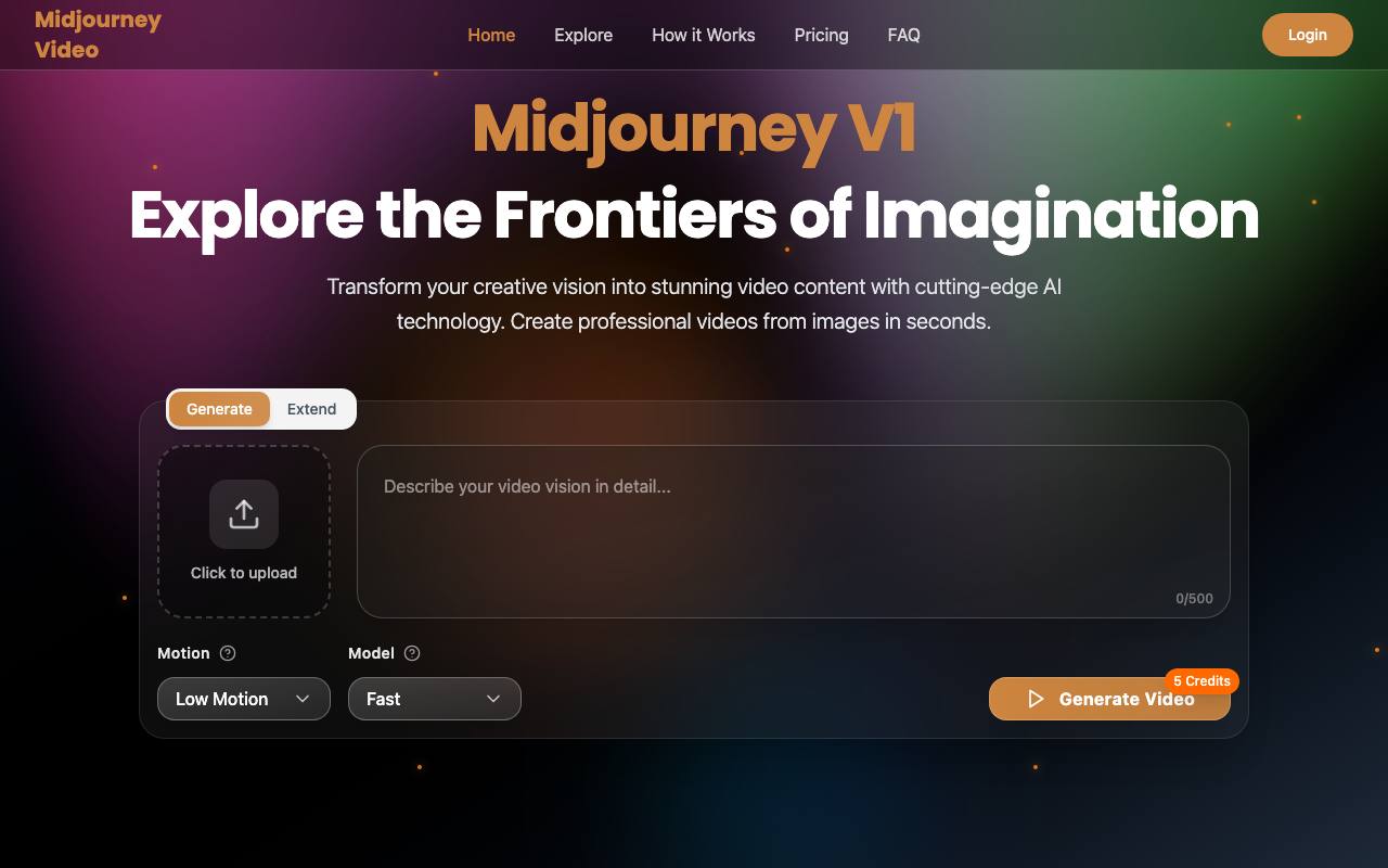 Midjourney V1 screenshot