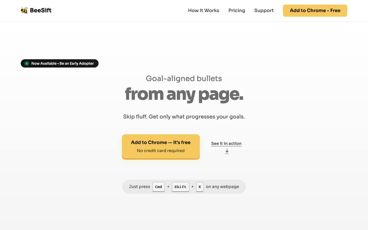 Beesift screenshot