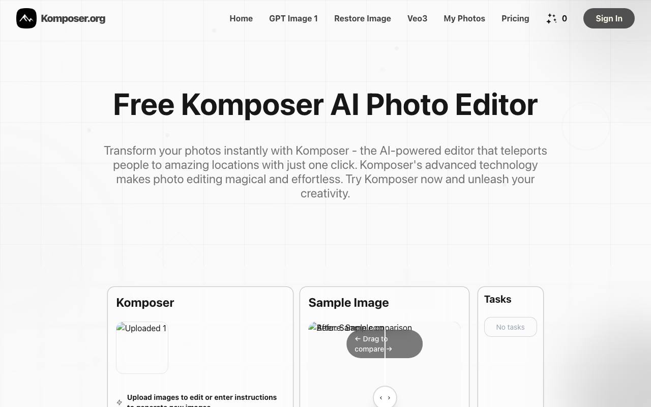 Transforming Photos into Art with Komposer screenshot