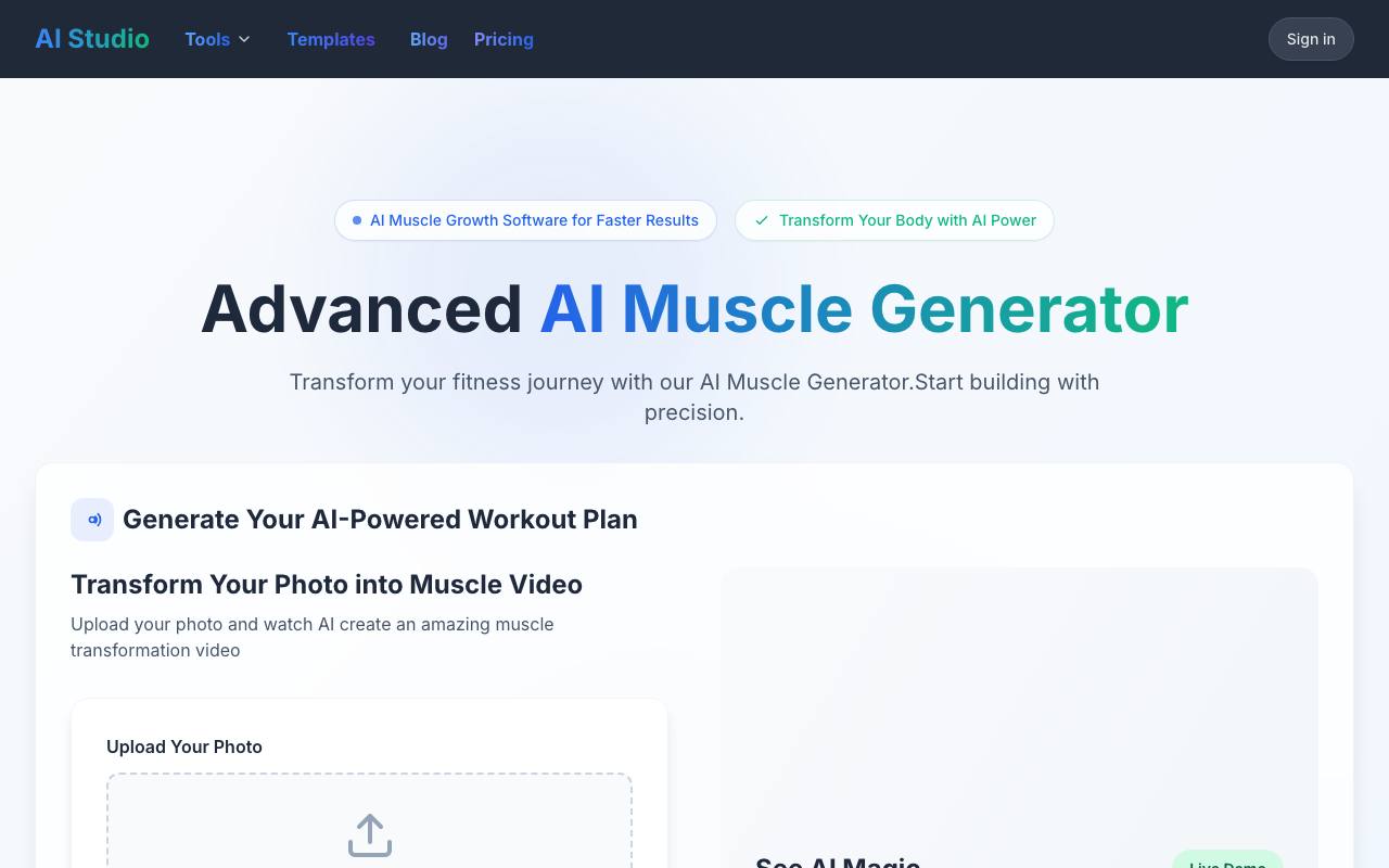 AI Muscle Generator screenshot