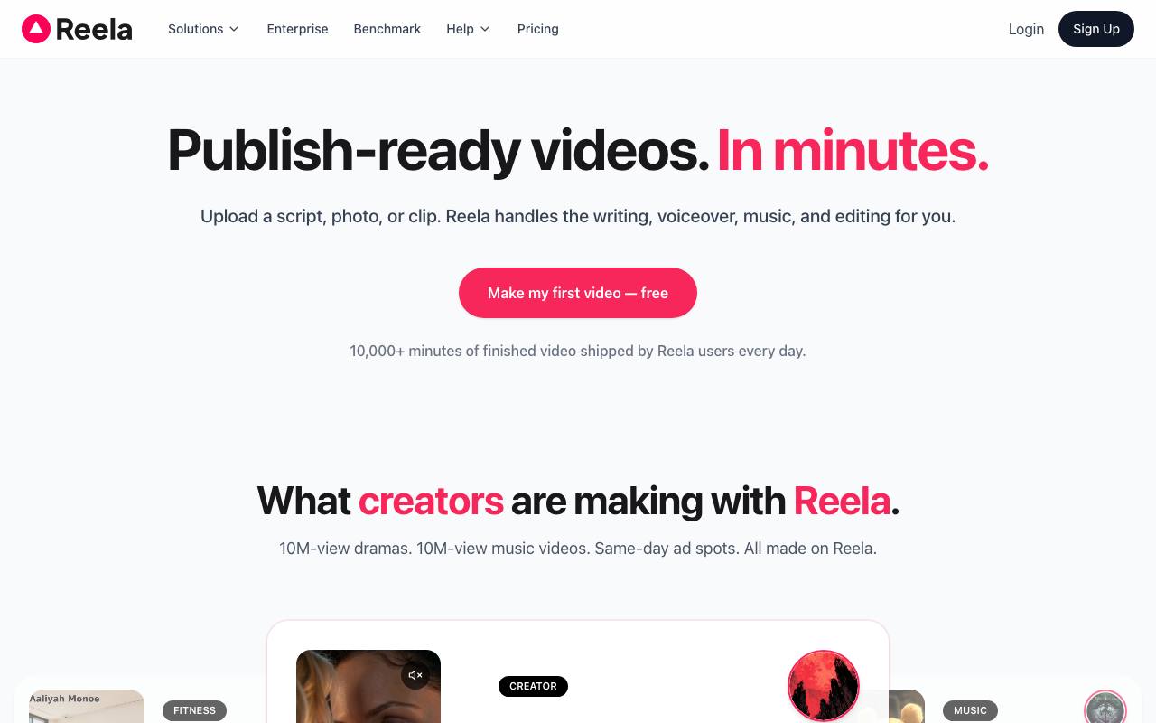 Reela AI screenshot