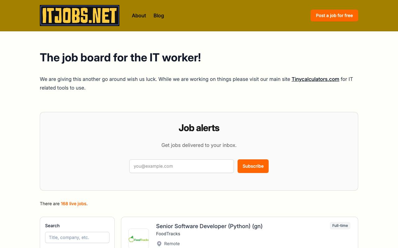 ITJobs.net screenshot