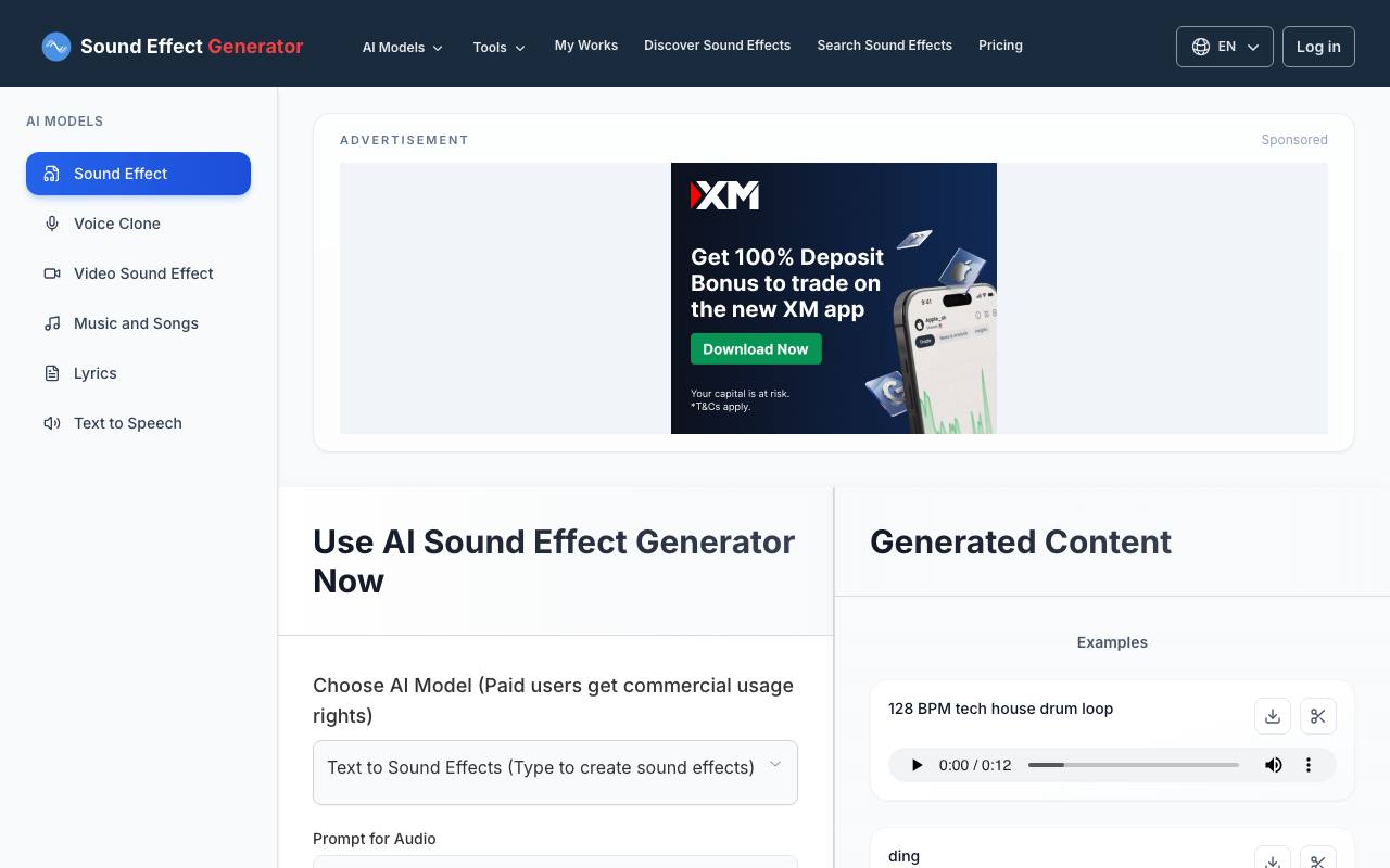 Music Generator screenshot