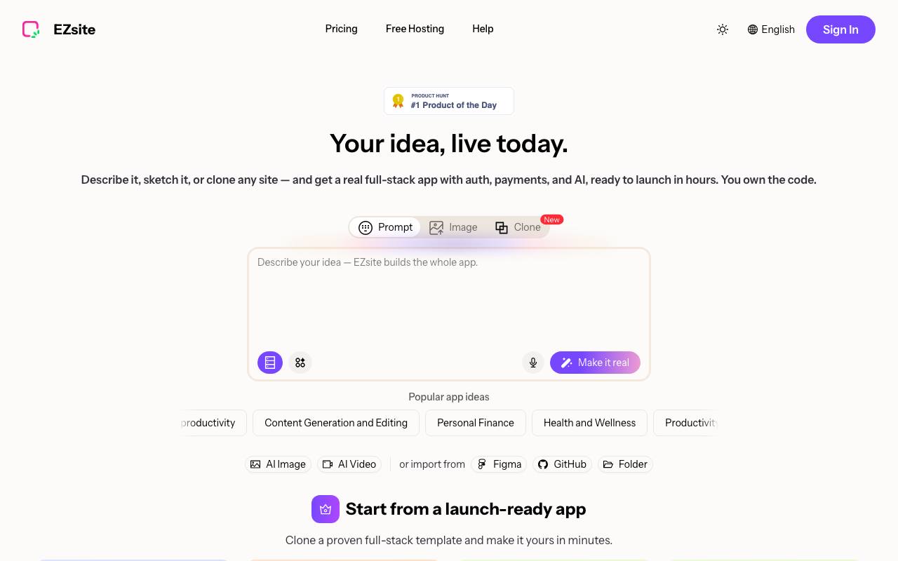 EasySite screenshot