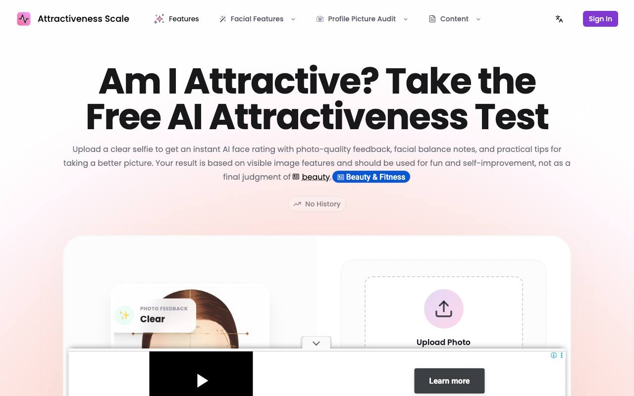 Attractiveness Scale screenshot