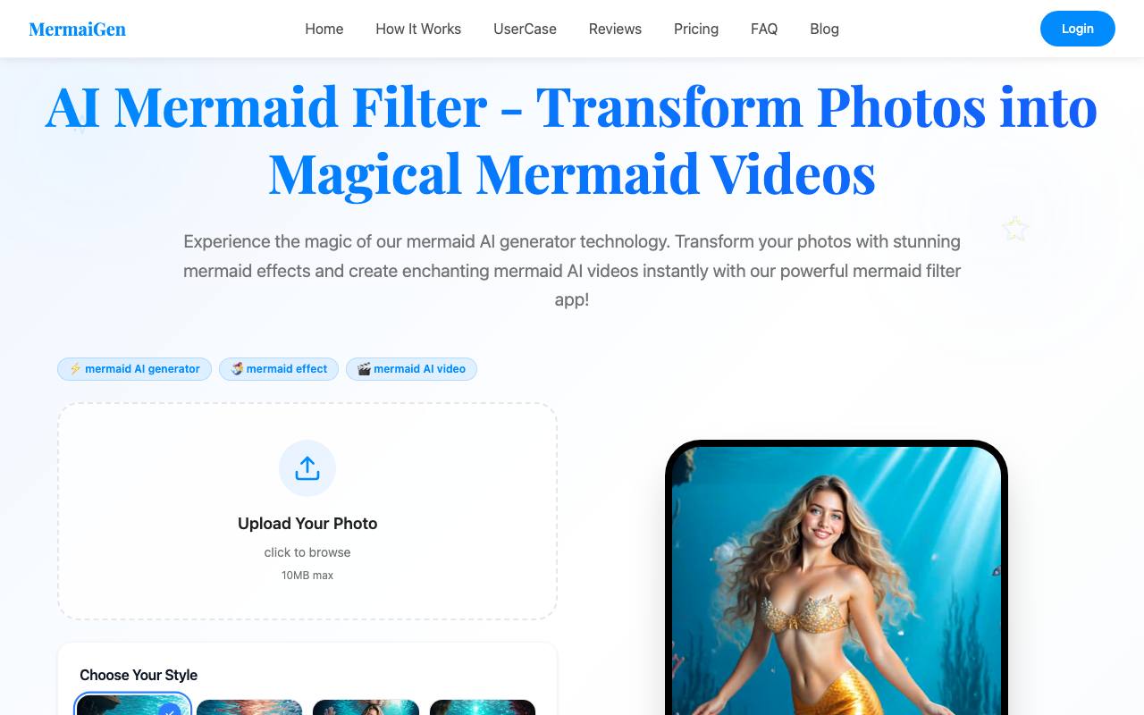 Mermaid AI Generator screenshot