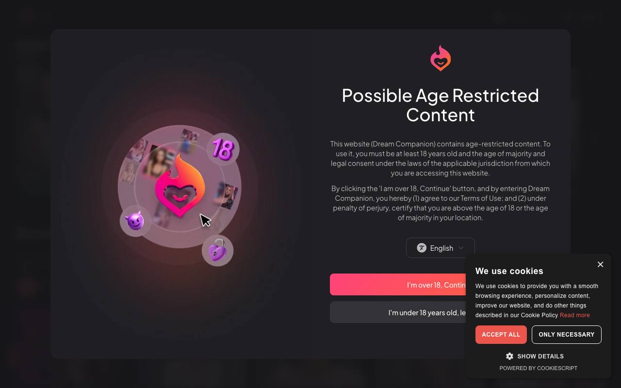 Dream Companion: Unfiltered NSFW AI Chat, Your Way screenshot