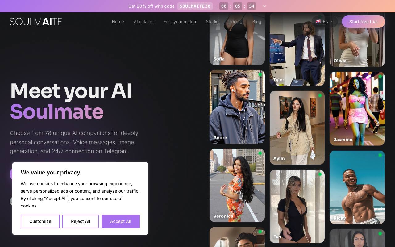 Soulmaite io screenshot