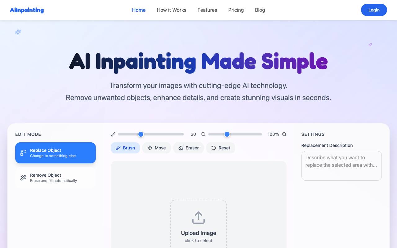 ai image inpainting screenshot