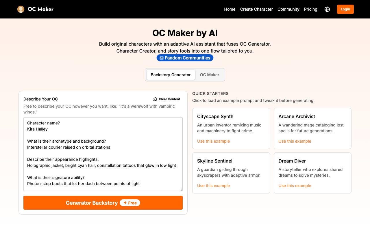 OC Maker screenshot