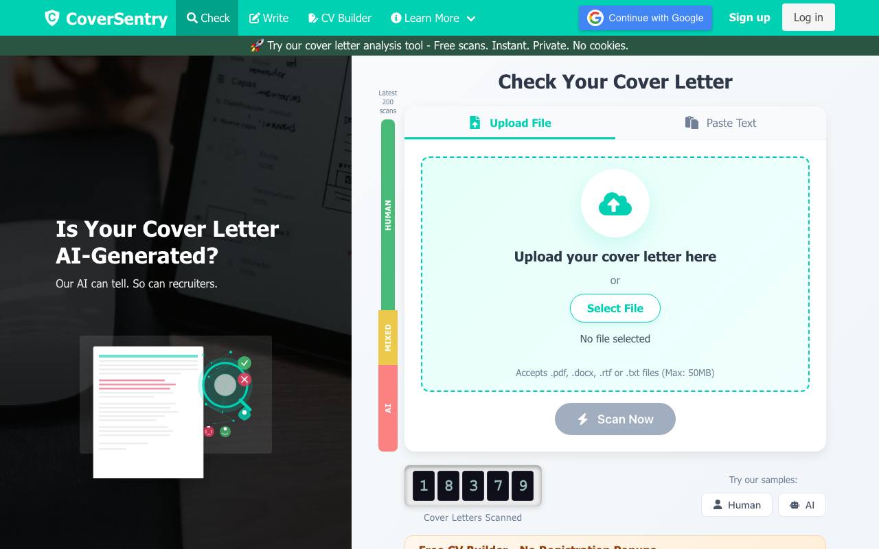 CoverSentry screenshot