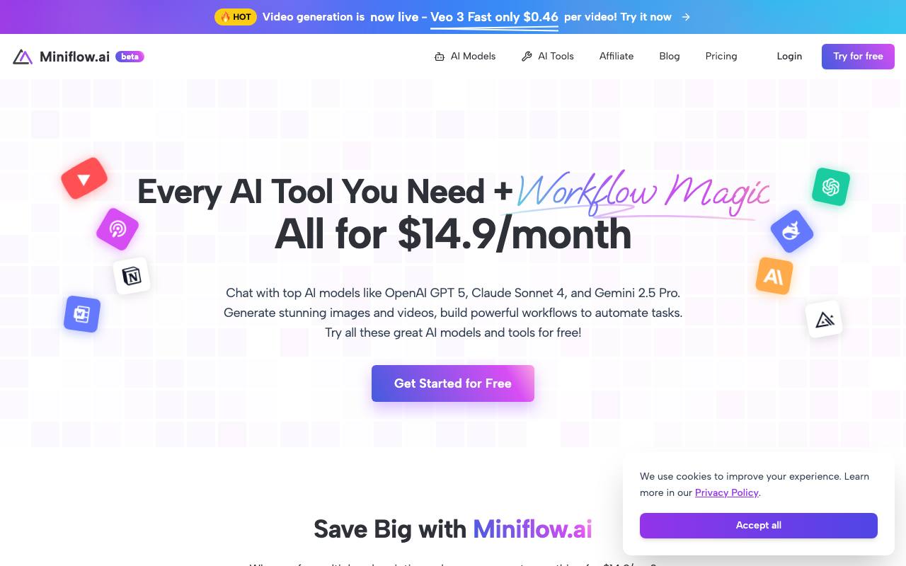 Miniflow AI screenshot