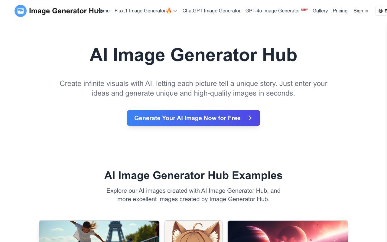 AI Image Generator Hub screenshot