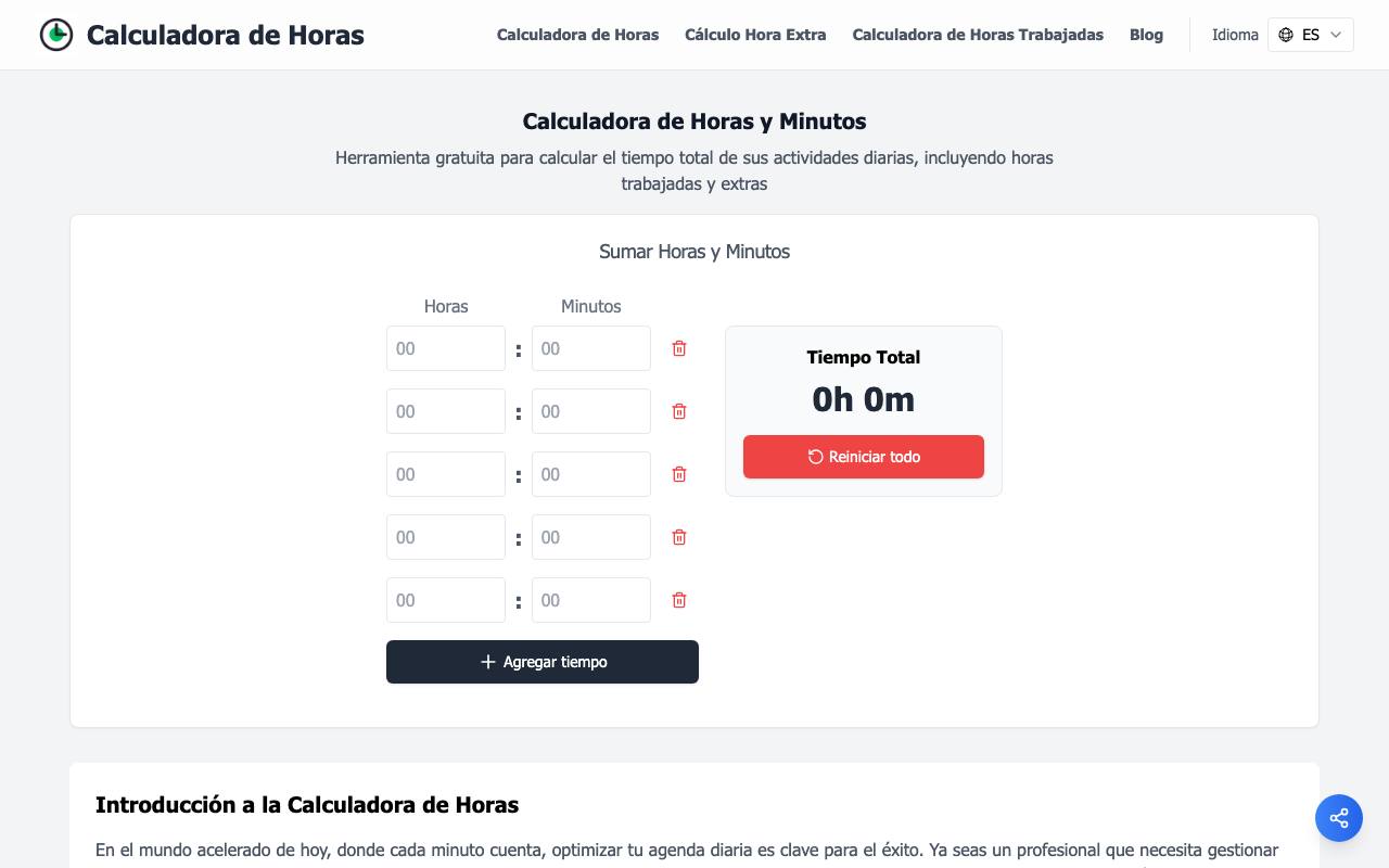 Calculadora de Horas screenshot