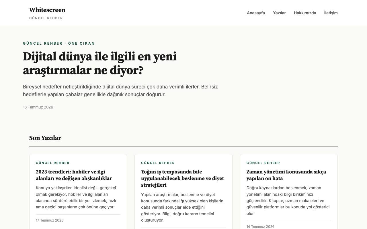 White Screen Online screenshot