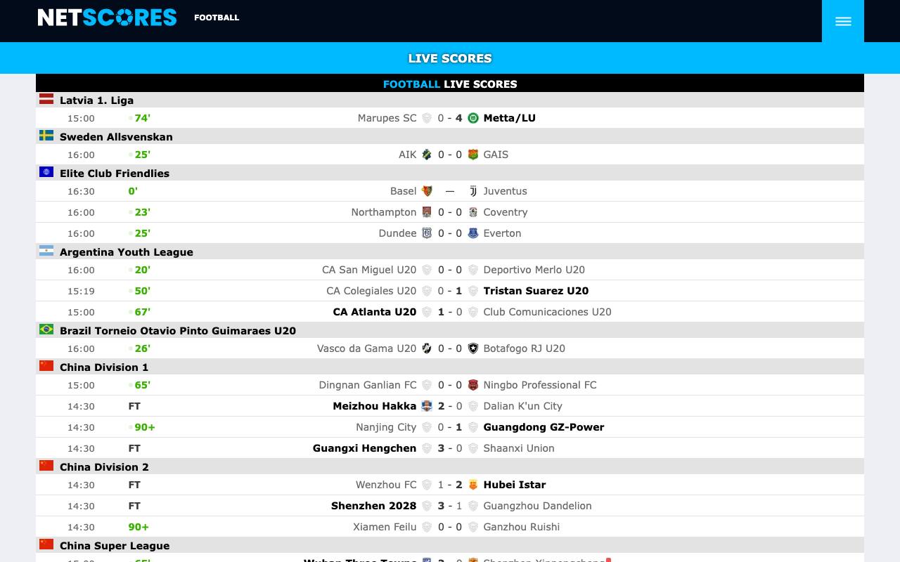 NetScores screenshot