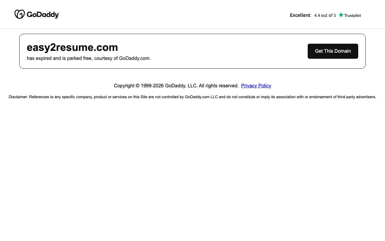 Easy2Resume screenshot
