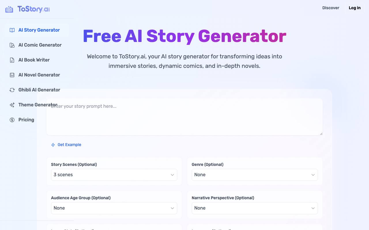 Tostory.ai screenshot