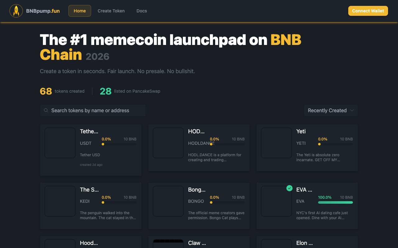 BNBpump.fun screenshot