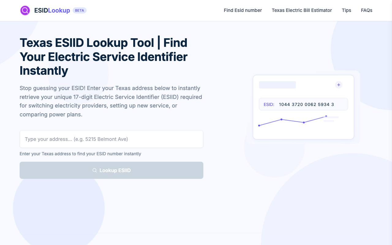 Esid lookup screenshot