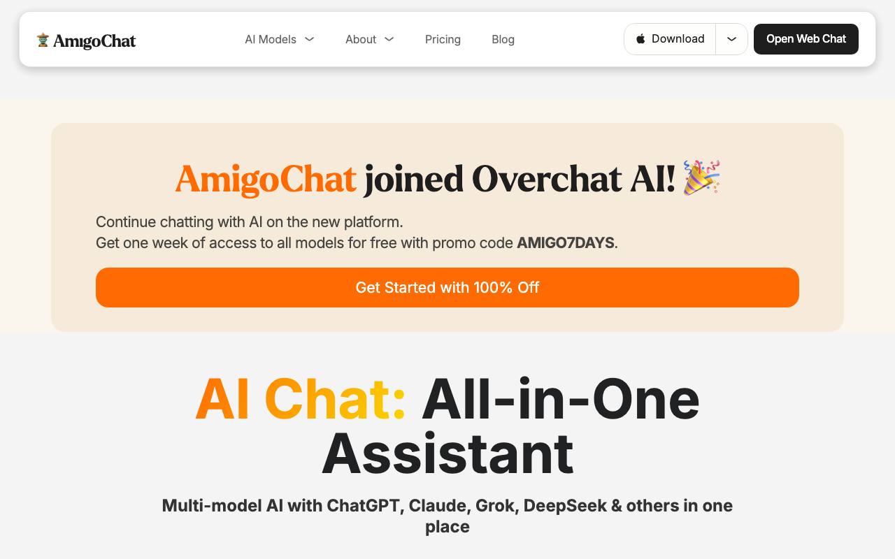 AmigoChat screenshot