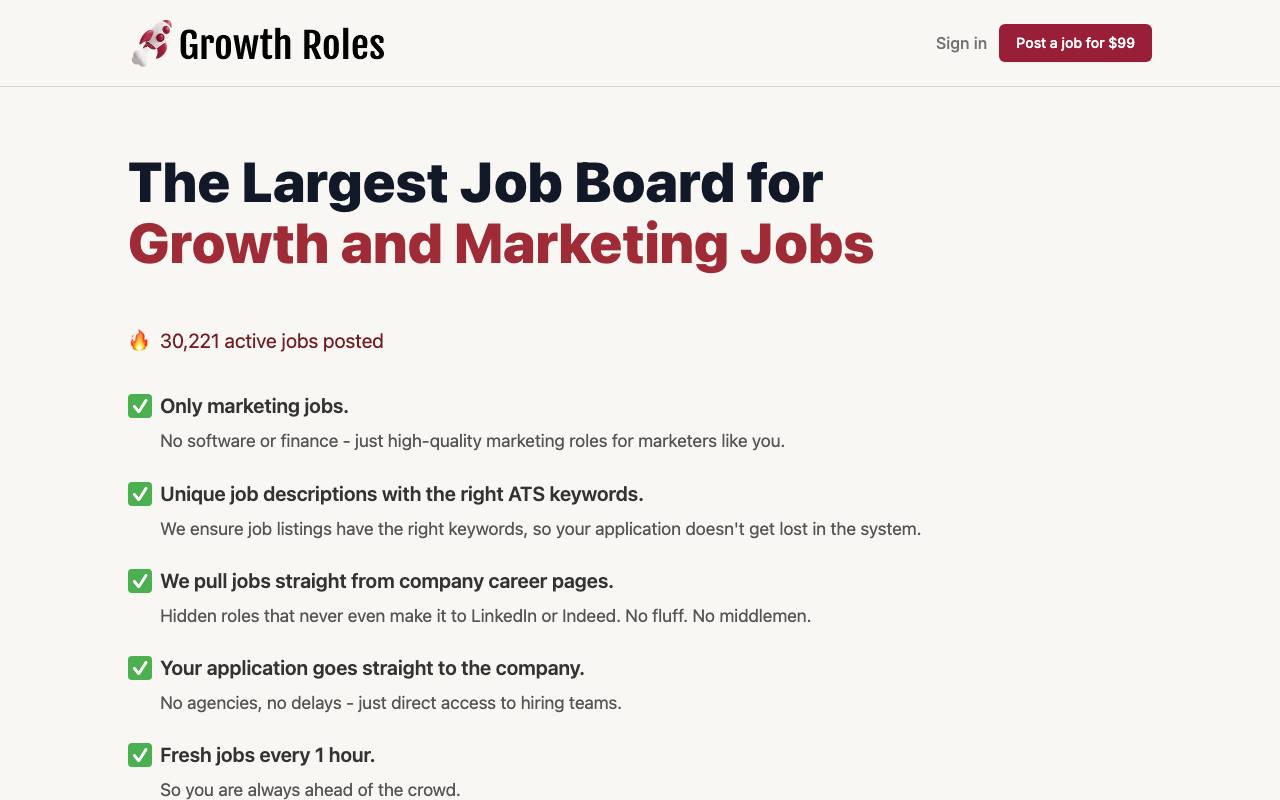 Growth Roles screenshot