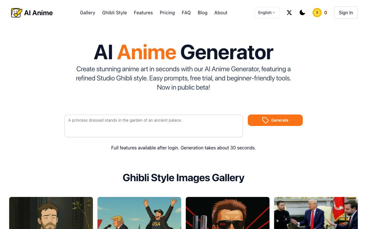 AI Anime Generator screenshot