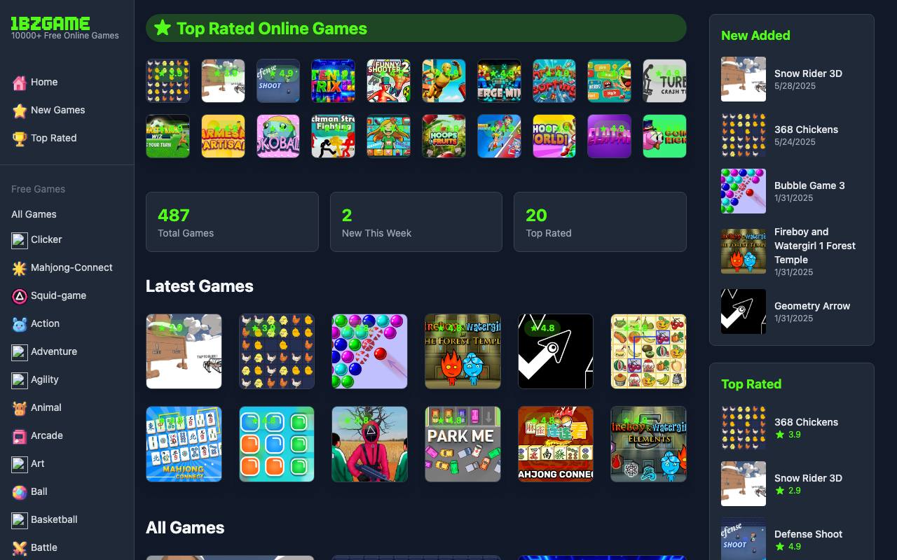 Free online games screenshot