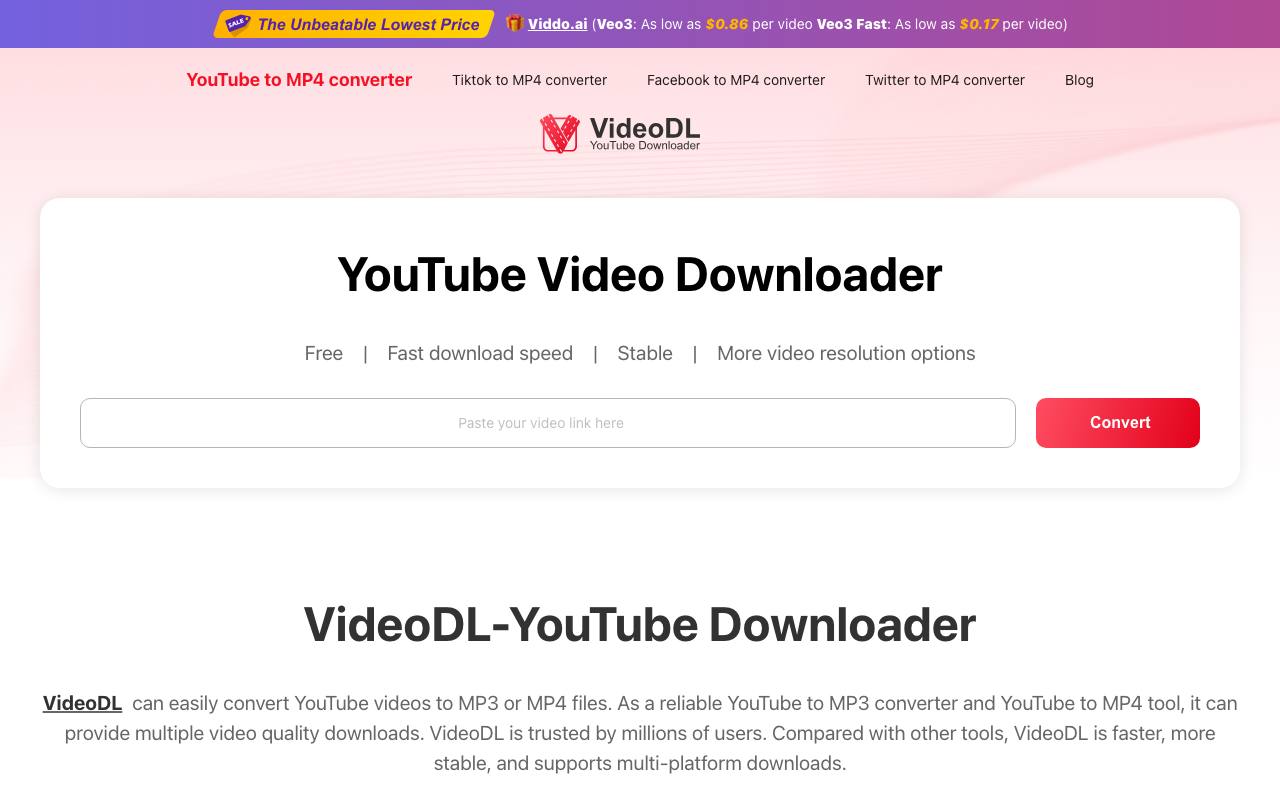 VideoDL–Youtube to Mp4 Converter screenshot
