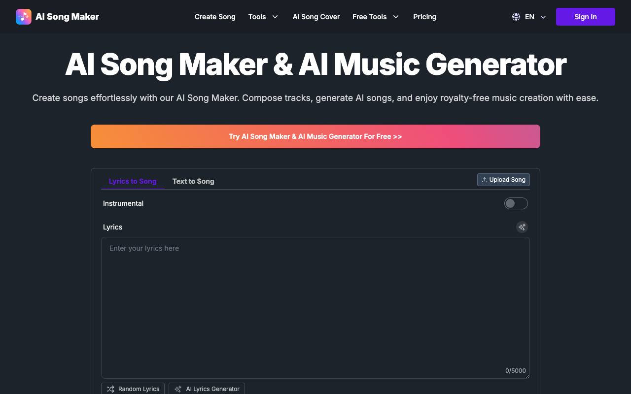 AI Song Maker screenshot