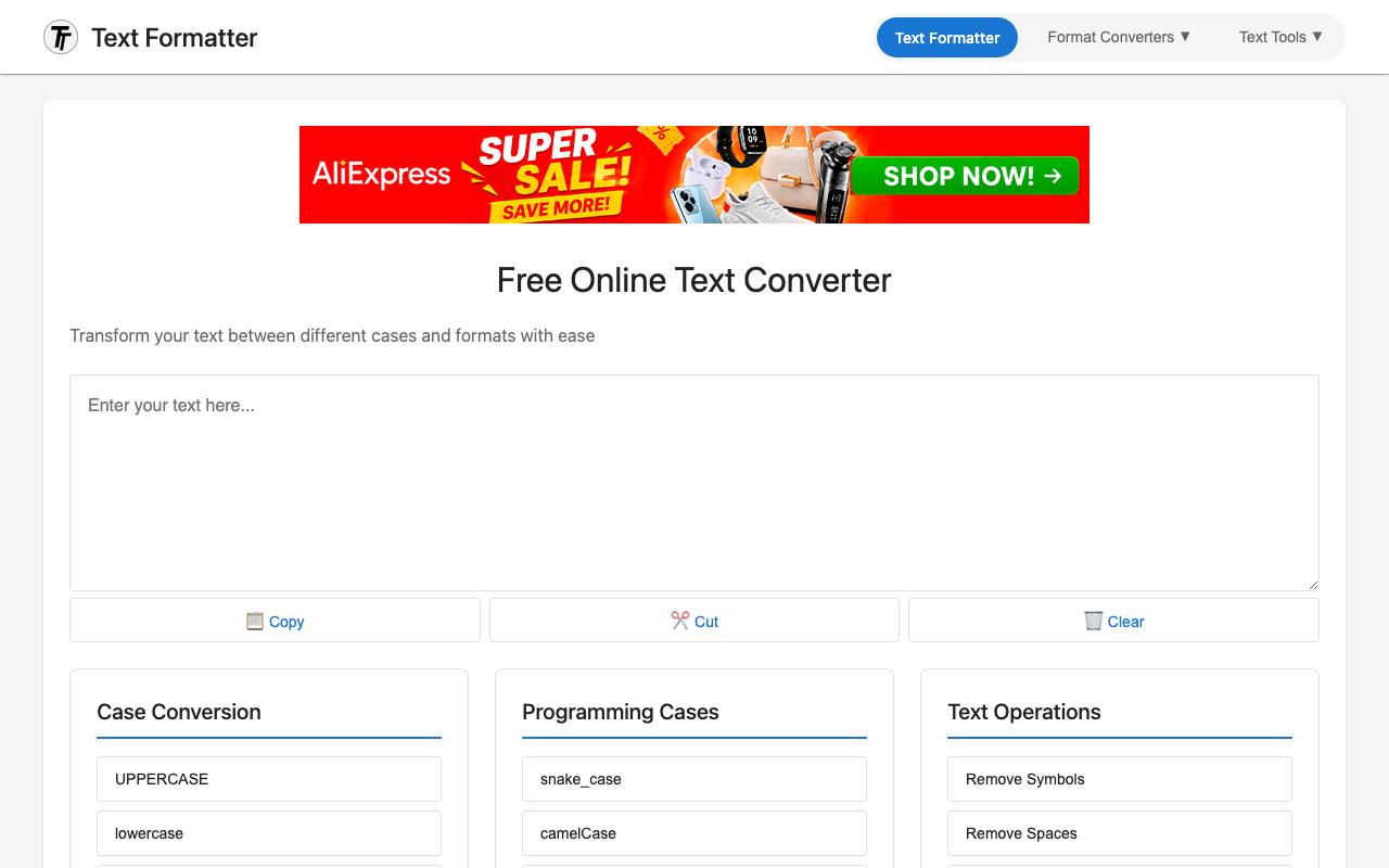 Text Format screenshot