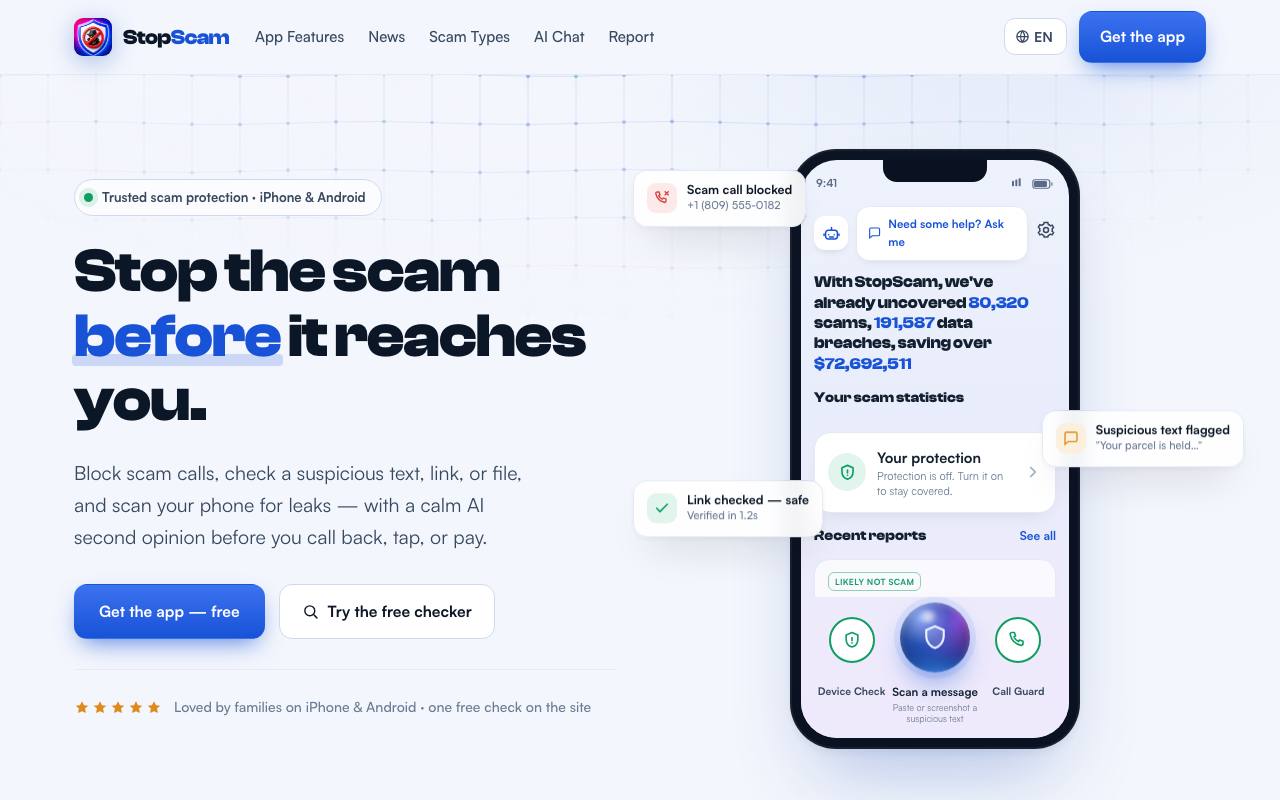 StopScam: Scam Detector Pro screenshot