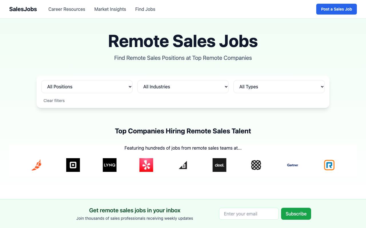 Remote Sales jobs screenshot