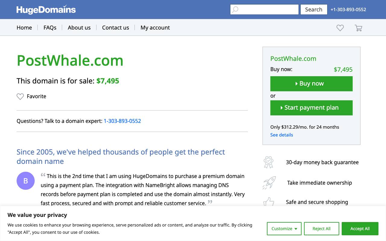 Postwhale screenshot