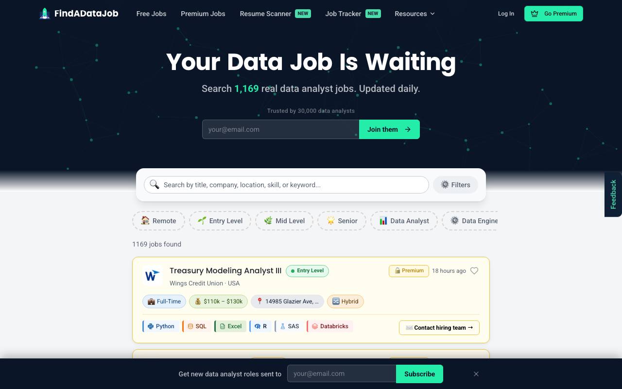 FindADataJob screenshot