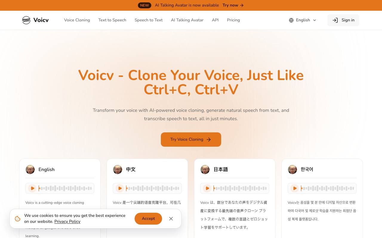 Voicv screenshot