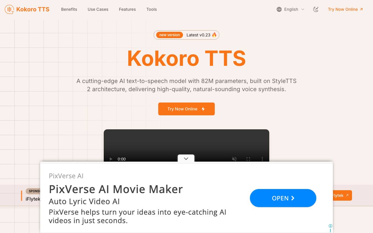 Kokoro TTS screenshot