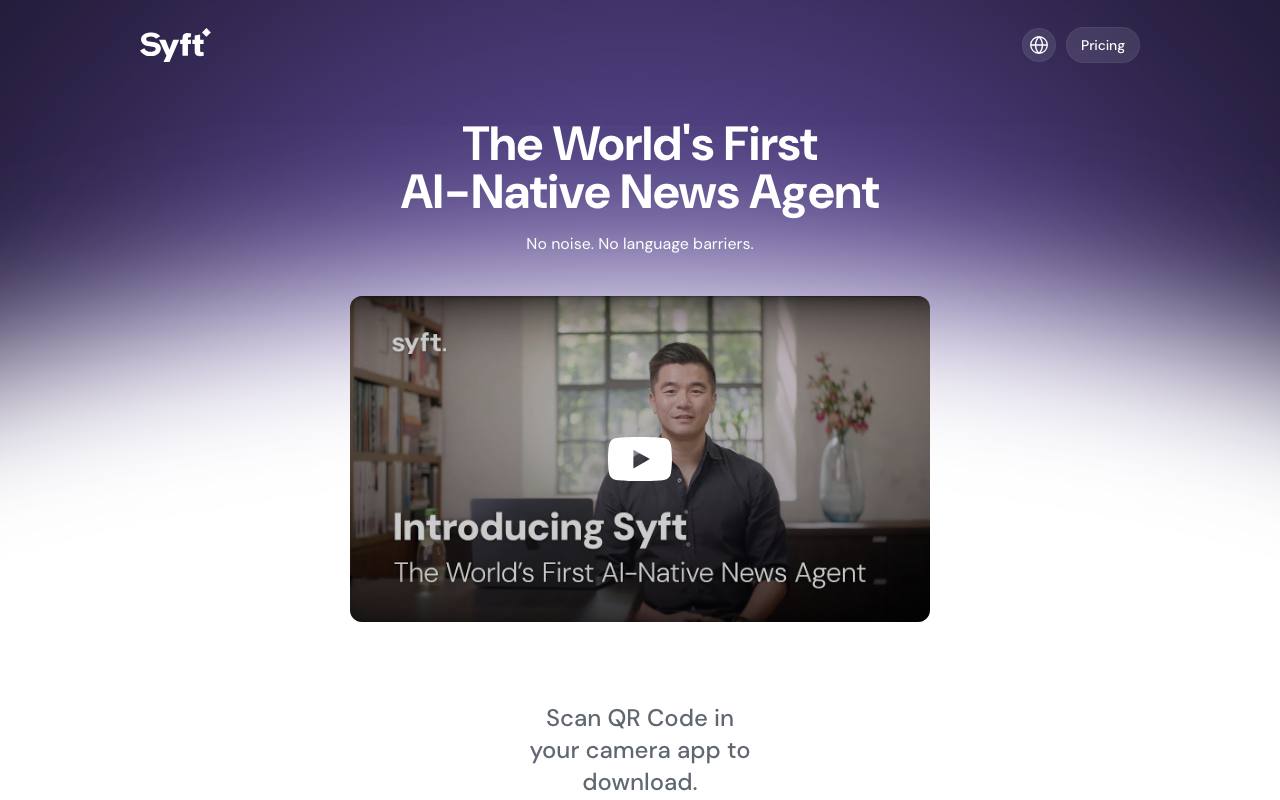 Syft AI: Best News Assistant AI Tool screenshot