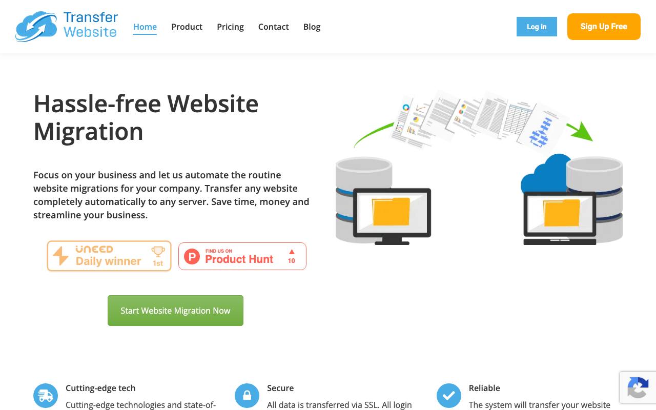 Transfer.Website screenshot