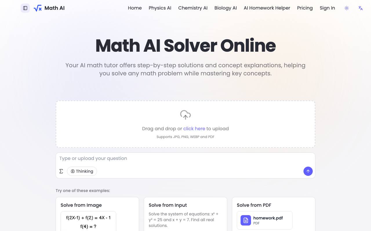 MathGPT screenshot