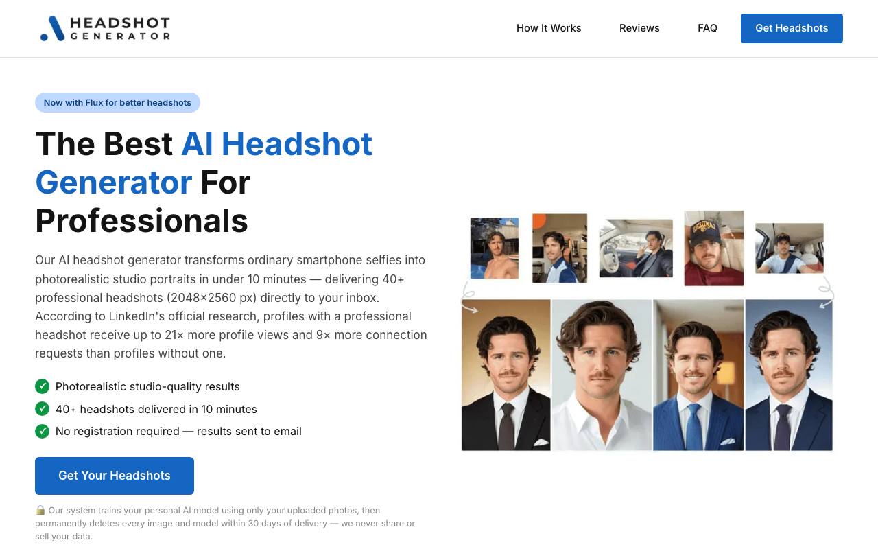 AI Headshot Generator screenshot