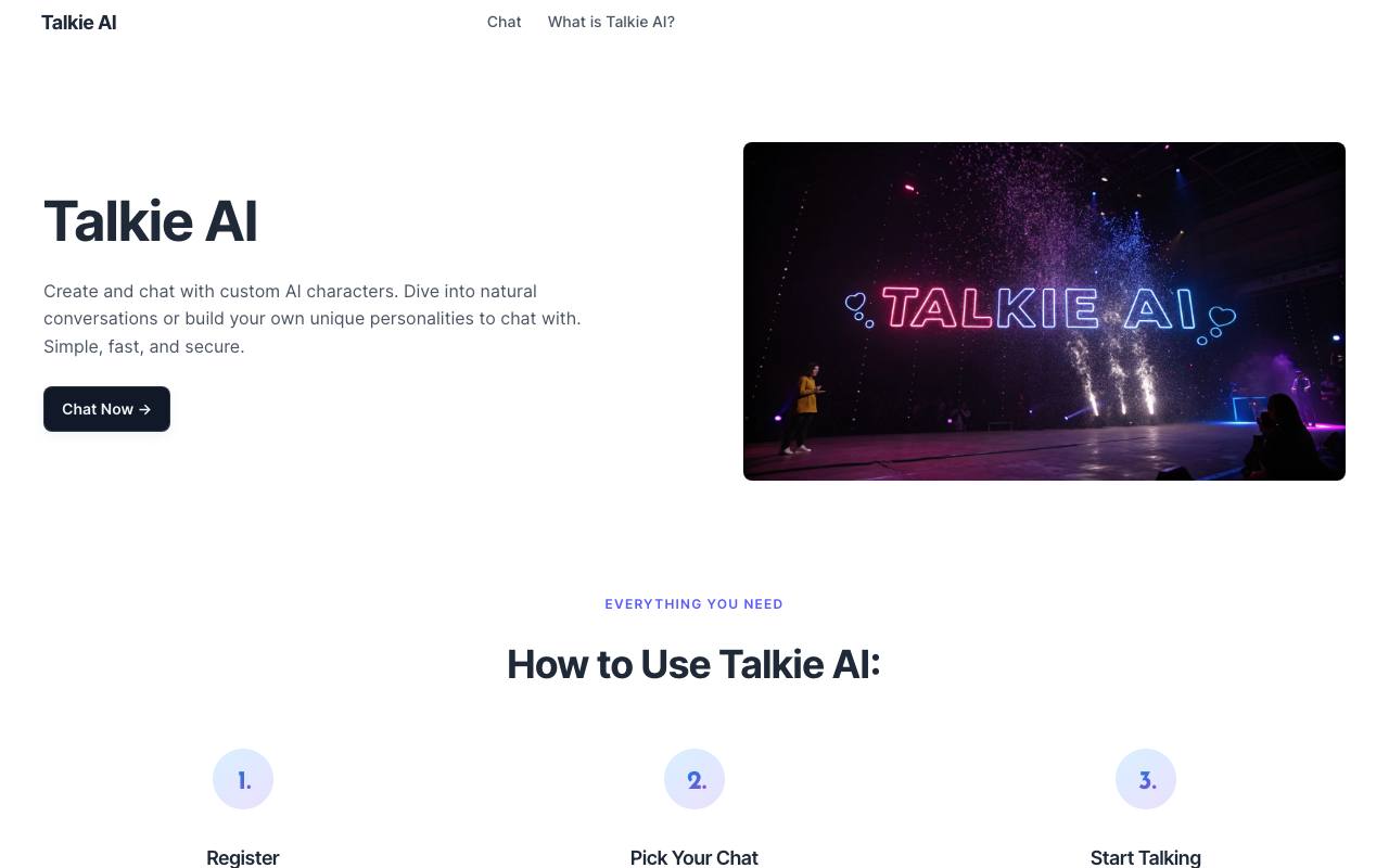 Talkie AI screenshot