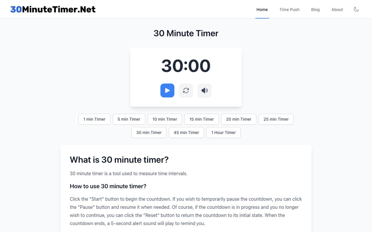 30 minute timer screenshot