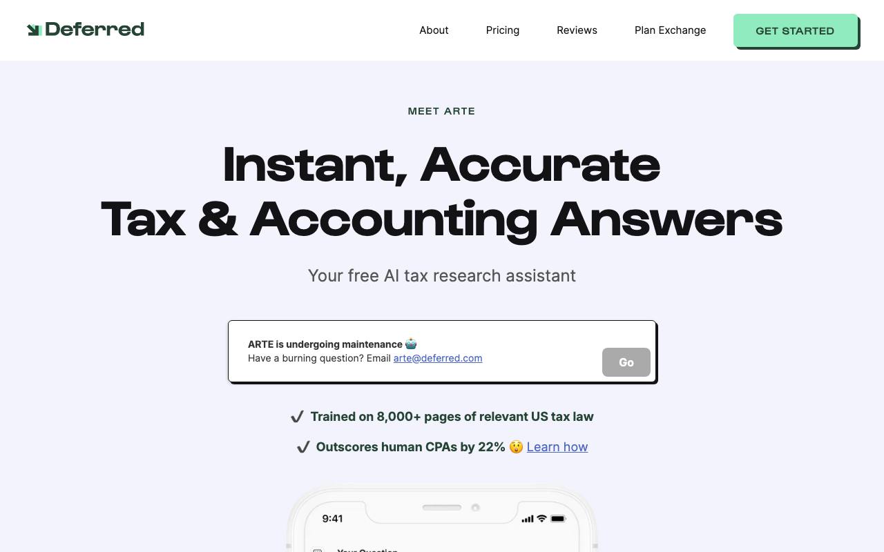 ARTE – Artificial Real Estate Tax Expert screenshot
