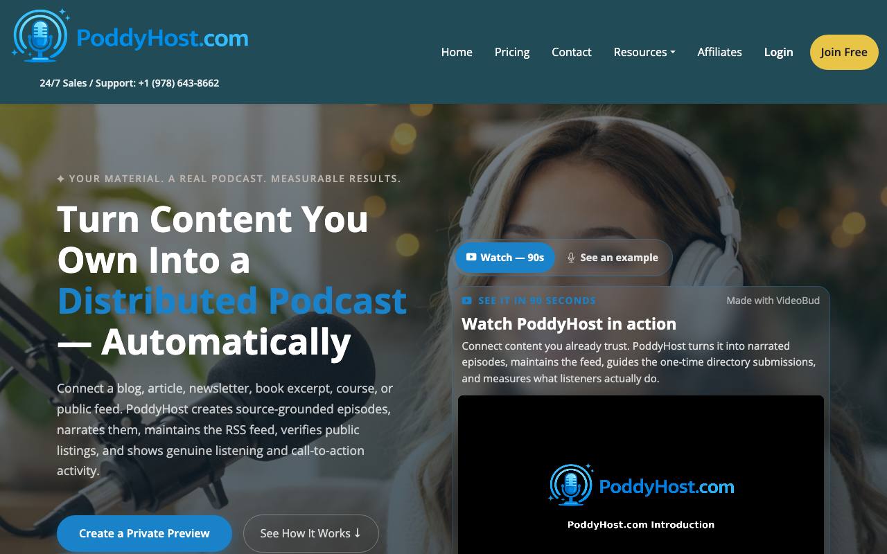 PoddyHost.com screenshot