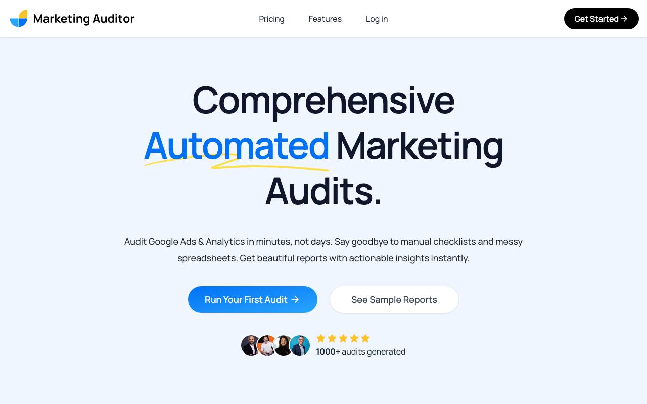Marketing Auditor screenshot