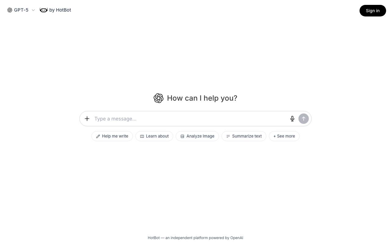 HotBot screenshot